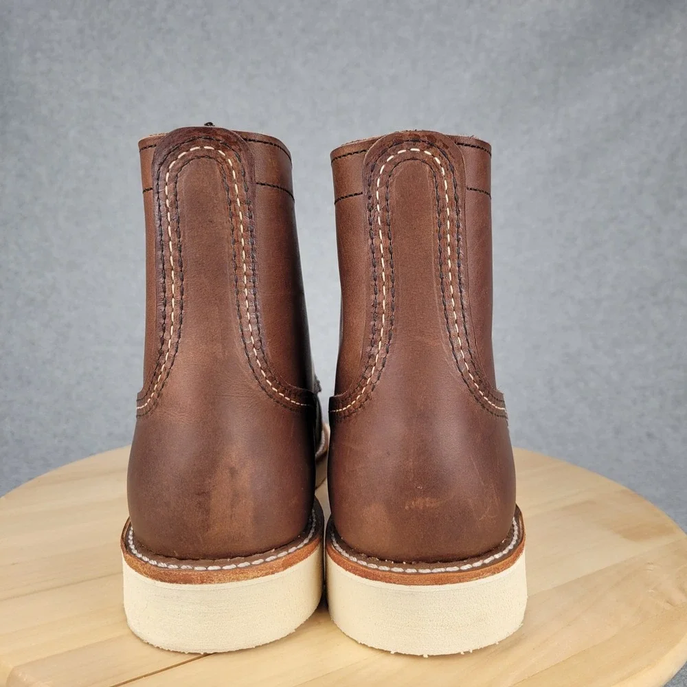 Red Wing Iron Ranger 8088 Mens 8 Amber‎ Harness Brown Leather Wedge Sole Boots